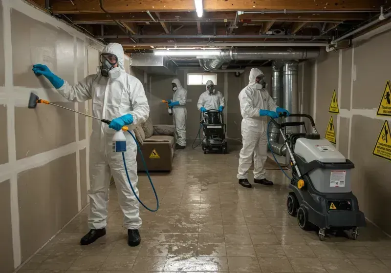 Basement Moisture Removal and Structural Drying process in Walworth County, SD